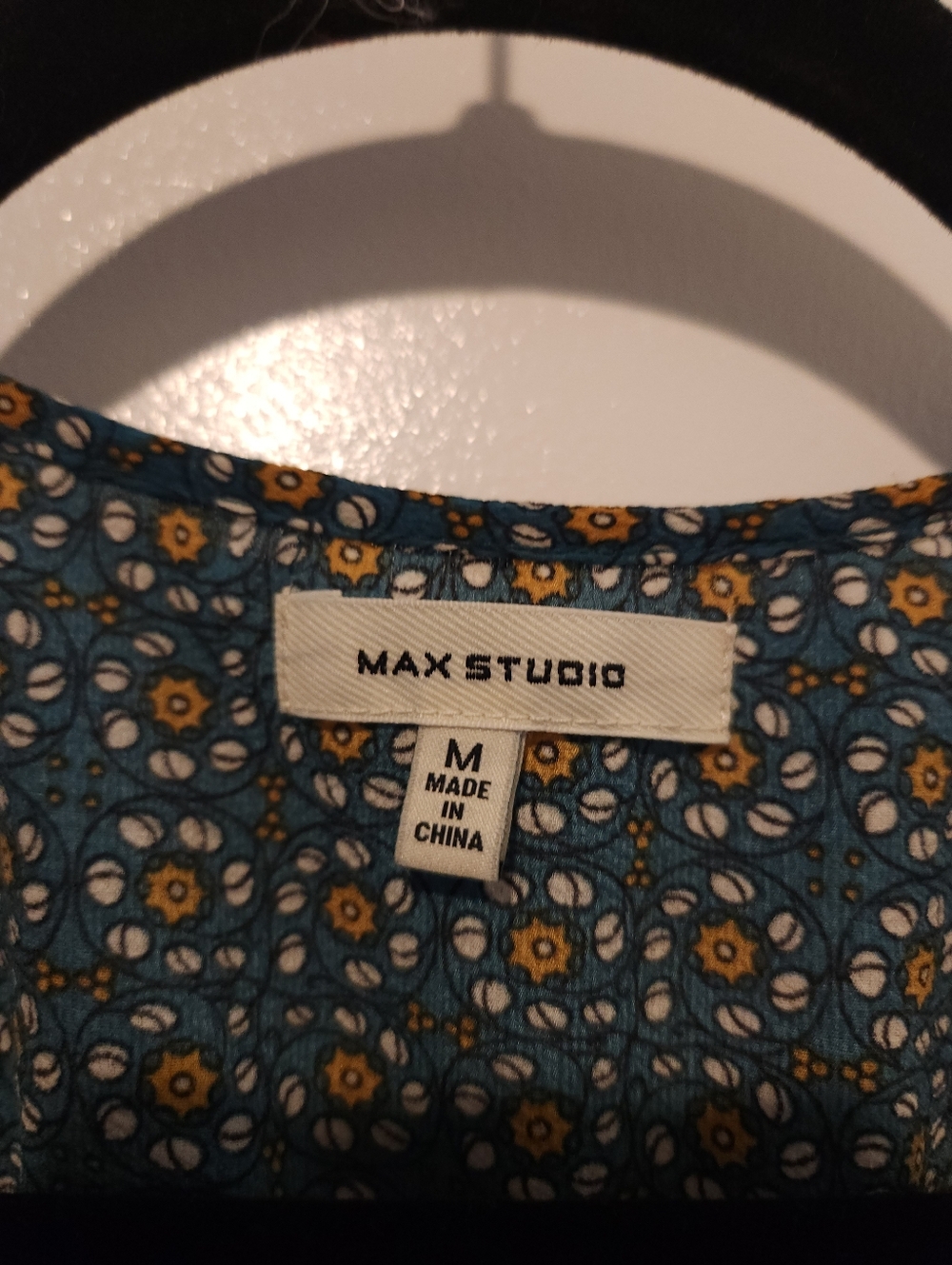 Teal Printed Maxi Dress - Picture 3 of 4